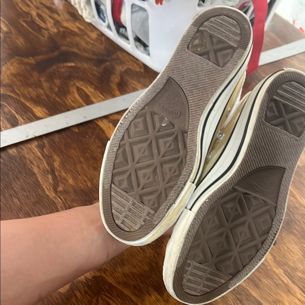 Women's Gold Sneakers - Picture 4 of 10